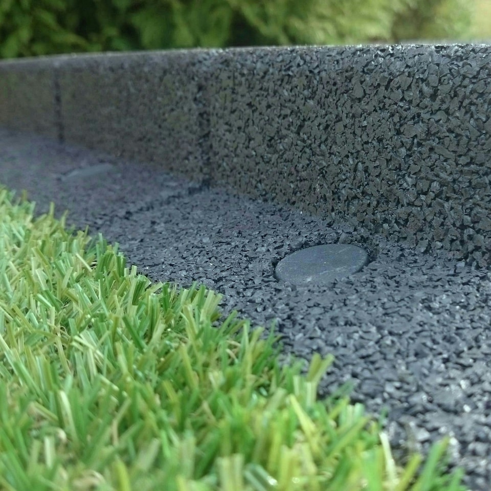 image 1 of Pack of 6 x 1m Flexi Border Garden Edging in Black Black