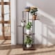 image 1 of Living and Home 5-Tier Modern Plant Stand Shelf Plant Display Rack | Brown | 5 Tiers