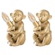 image 1 of ValueLights Pair George Monkey Modern Gold Painted Table Lamps | Gold