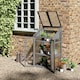 image 2 of Outsunny Wooden Greenhouse Cold Frame Grow House w/ Double Door for Flower Brown