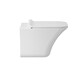 image 6 of Rimless Wall Hung Ceramic Toilet Pan & Soft Close Seat, 355mm