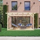 image 2 of Premium Wall Mounted Pergola and Decking Kit - Wood - L420 x W420 x H270 cm - Light Green