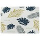image 1 of Gold Glitter & Navy Leaves (Rug) Gold | Large: 140x200cm