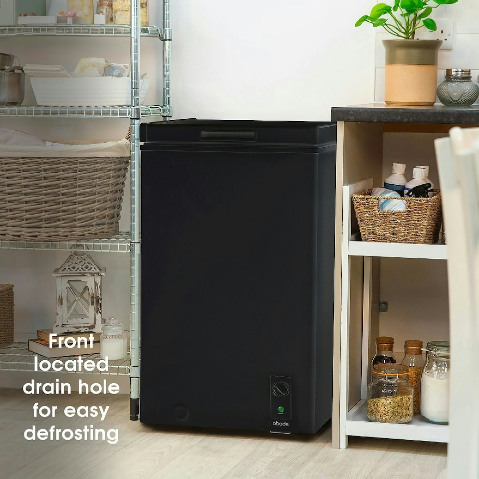 image 1 of Abode A99CF0E1B Chest Freezer 99L Black Suitable for Garages & Outbuildings Black