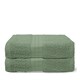 image 1 of OHS 2 x Luxury 100% Cotton 500GSM Bathroom Bath Towel Green | Olive Green | Bath towel