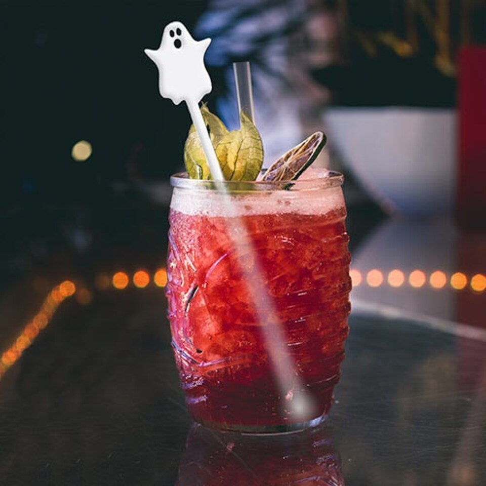 image 1 of Halloween Characters Acrylic Drink Stirrers - Pack of 6