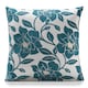 image 2 of Peony Chenille 45cm x 45cm Teal Cushion Set of 4 | Blue | Cream | 45cm x 45cm x 10cm | 4