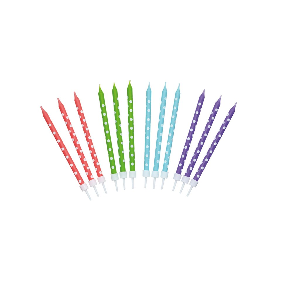 image 1 of KitchenCraft Celebration Candles Multicolour 24 Pack Multi