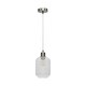 image 1 of Batley - Clear Ribbed Glass with Satin Nickel Pendant Fitting | Clear | Clear | 1