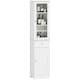 image 6 of kleankin Storage Cabinet Organizer Tower with Multiple Shelves & Drawer, White