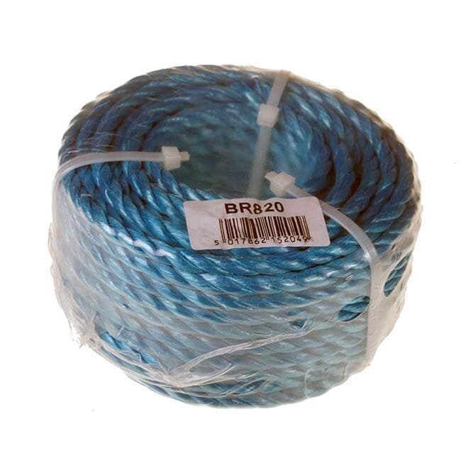 8mm Blue Poly Rope Handy Coil 20m - One Colour - One Size