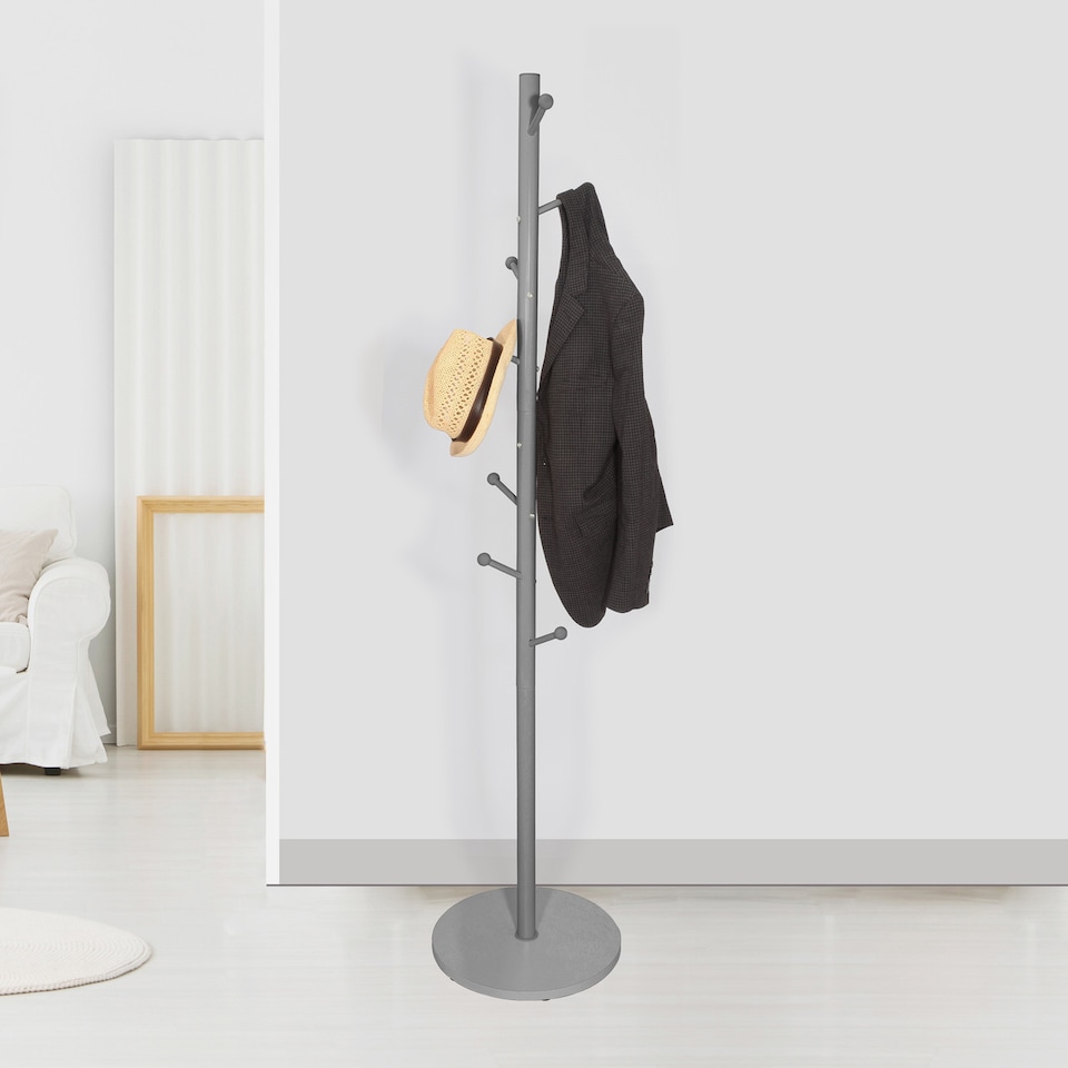image 1 of Freestanding Coat Rack Tree Branch Hanger Stand | Grey | Not provided | 1