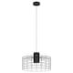 image 1 of EGLO Milligan IP20 Industrial Black Steel Caged Pendant Light Black