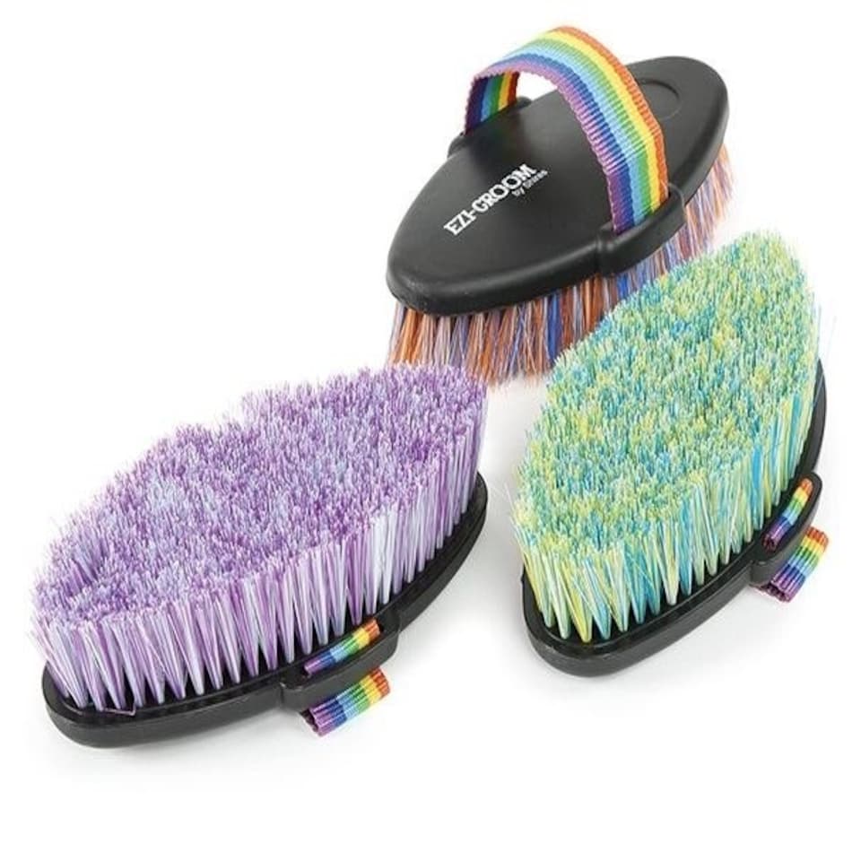 image 1 of Shires Ezi Groom Shape Up Body Brush Large Blue | Colour: Orange/Blue
Size: One Size