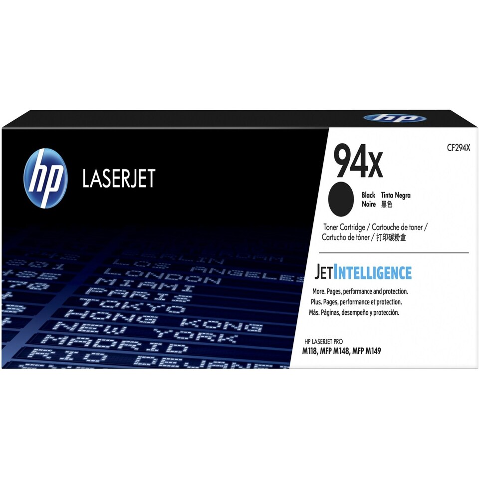 HP 94X Black High Yield Toner 2.8K pages for HP LaserJet Pro M118/M148 - CF294X N/A