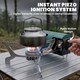 image 6 of Outsunny Camping Stove with Safety Shut-Off, Piezo Ignition Gas Stove Green | Green | Mars green | 34.5 x 28.5 x 9.6 cm