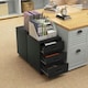 image 6 of HOMCOM File Cabinet with 3 Drawers, Under Desk Mobile Filing Cabinet Black