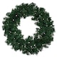 image 8 of 60cm Pre Lit Plain Green Christmas Wreath with Warm White LEDs and 160 Tips