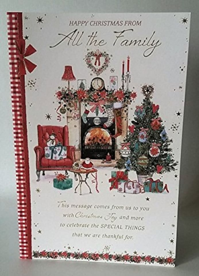 image 1 of From All The Family Nice Verse Foil Christmas Card