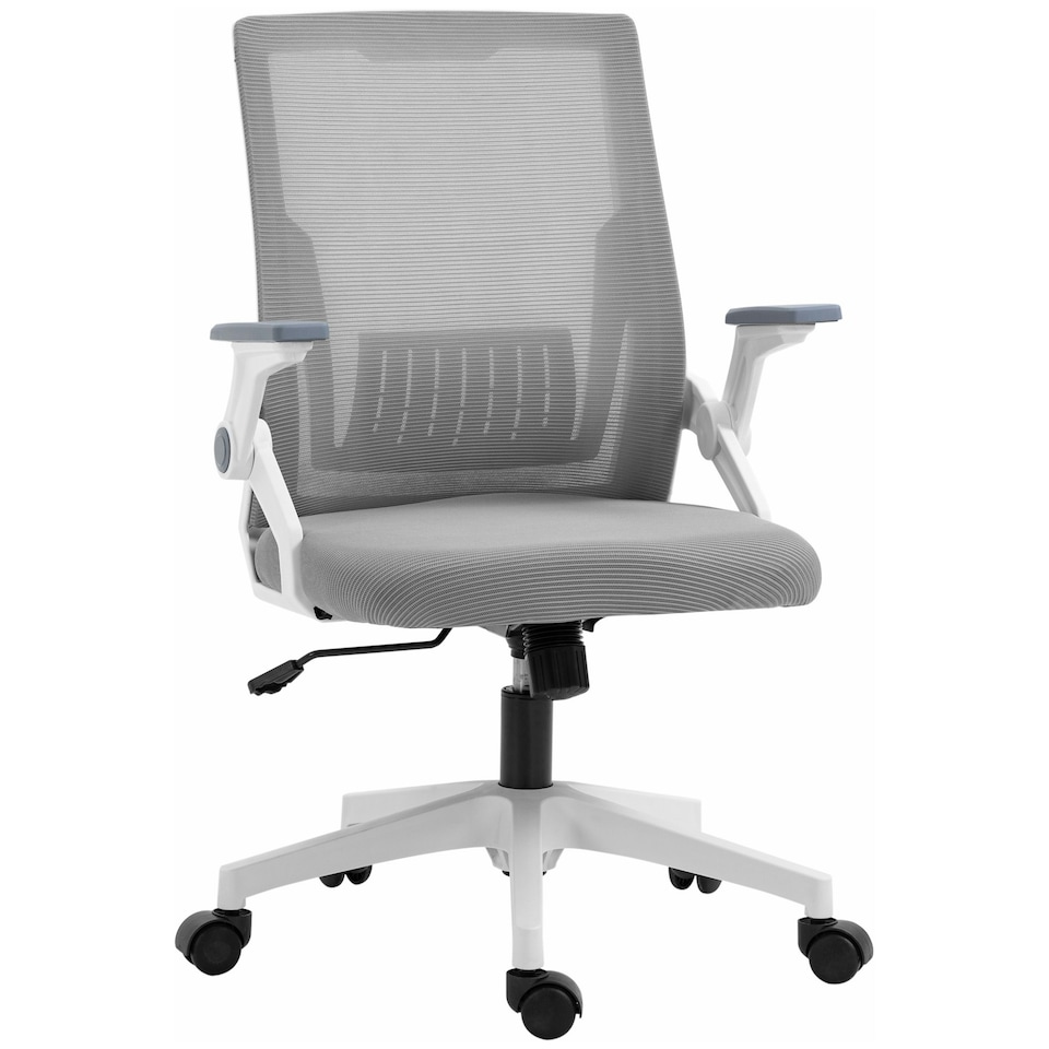 image 1 of Vinsetto Mesh Office Chair for Home with Lumbar Support, Flip-up Arm