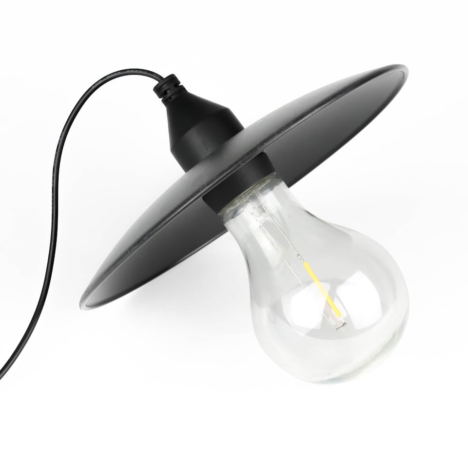 image 1 of Timeless Vintage Hanging Solar Lantern with Warm White LED