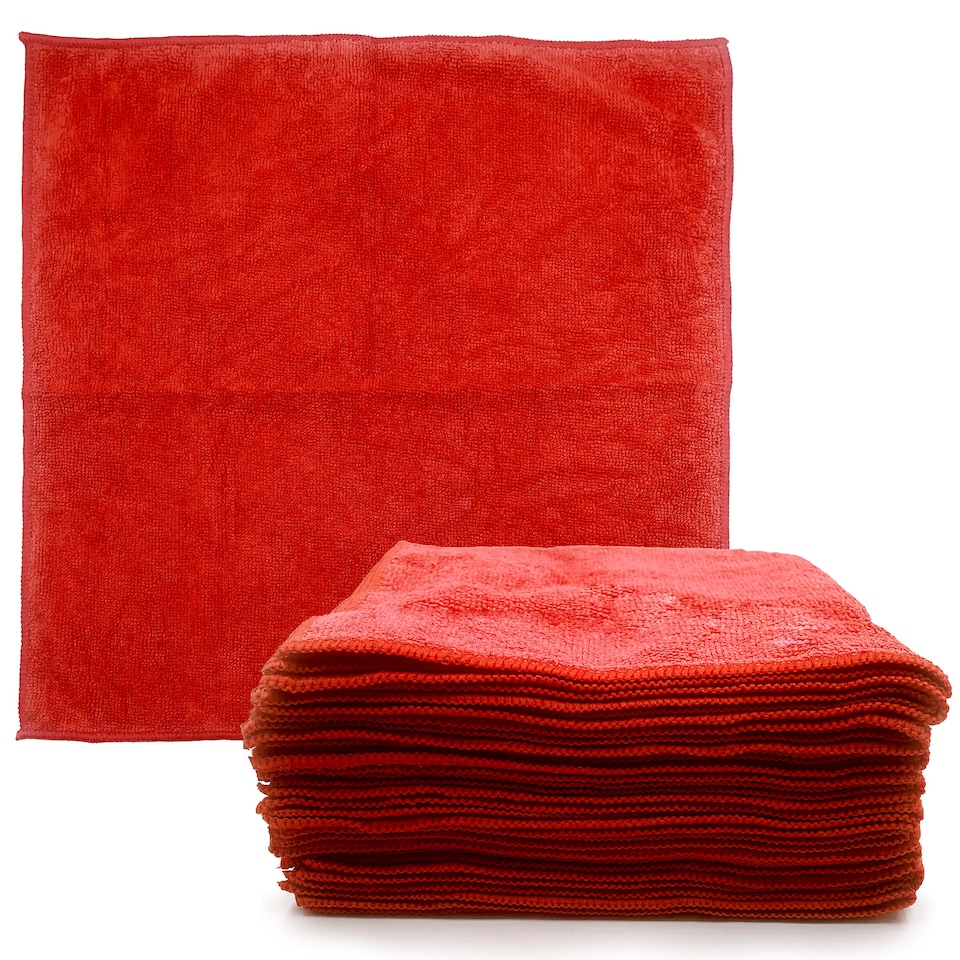 image 1 of Microfibre Cleaning Cloth 40x40cm Super Absorbent Lint Free Microfiber Cloths Cleaning for Home, Kitchen, Mirrors, Car - Pack of 10
