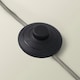 image 3 of ValueLights Katniss Large Silver Chrome Metal Floor Lamp with a Grey Fabric Oval Lampshade - Bulb Included