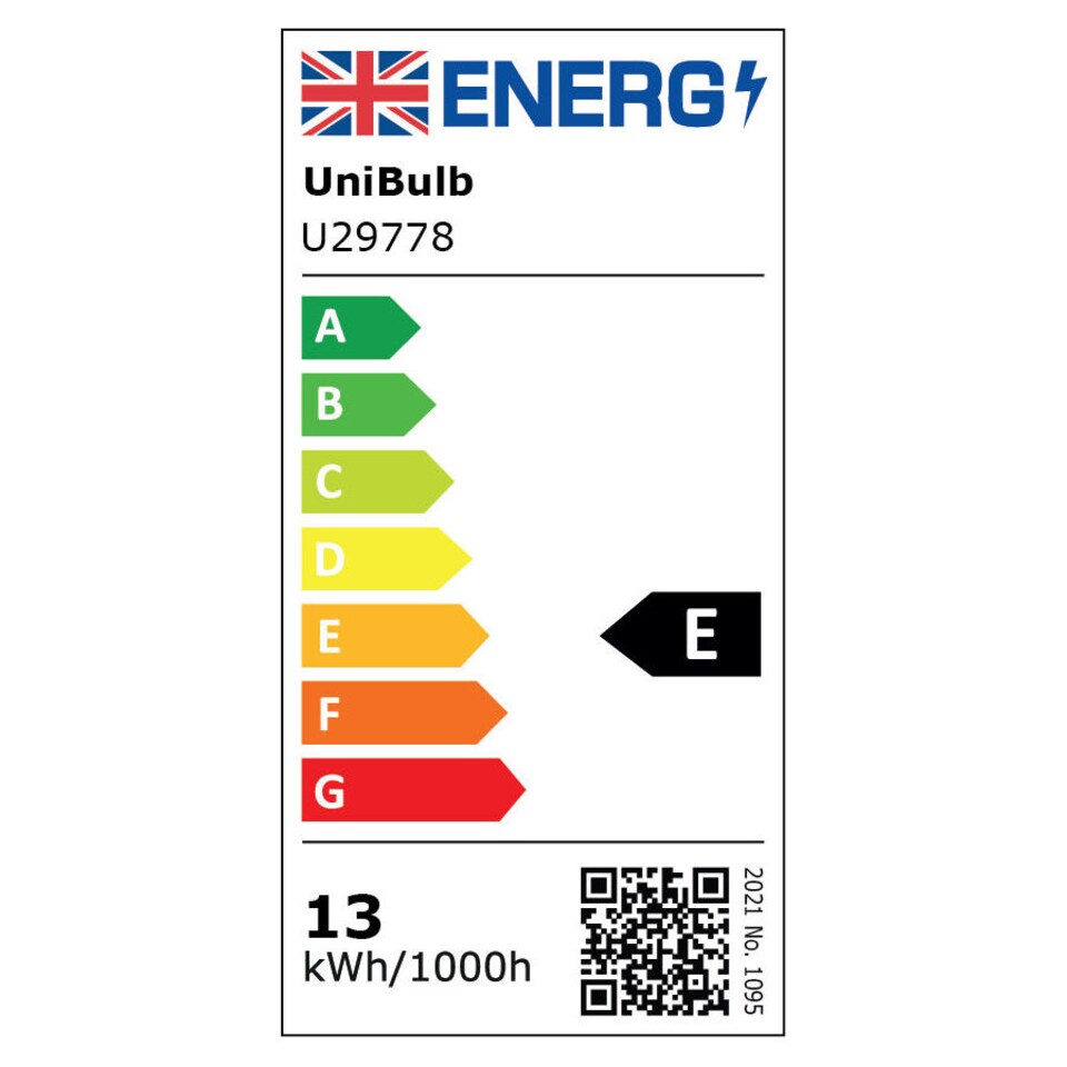image 1 of UniBulb LED GLS B22 Bayonet Cap (BC) 1521lm 12.6W (Replaces 100W) 2700K (Warm White) Dimmable Light Bulb - Pack of 1 | White | Warm White | 1