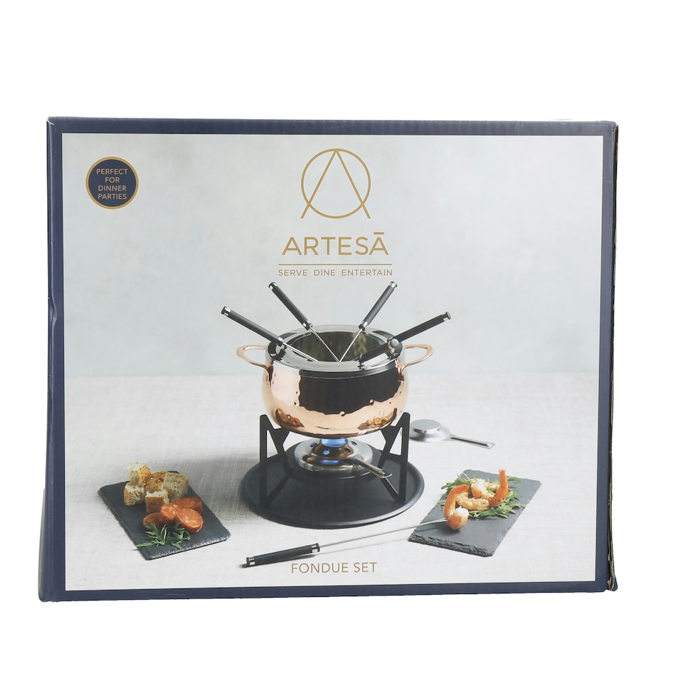 image 1 of Artesà Hand-Finished Copper Effect Fondue Set