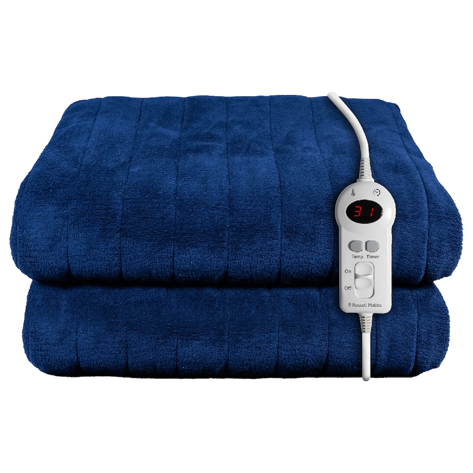 image 1 of Russell Hobbs RHHT1003BLU Electric Blanket Blue Heated Throw Sherpa