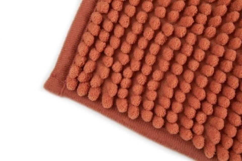 image 1 of Marlow Collection Soft Touch Non-Slip Bathroom Rug in Burnt Orange (45cm x 75cm)