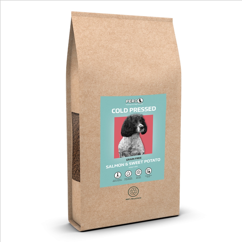 image 1 of Pero Cold Pressed Dog Food - Salmon & Sweet Potato | Brown | 12kg | Salmon | 1