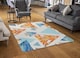 image 2 of Triangles With Maple, Oak Leaves, Marble Designer Rug | Multi