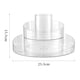 image 5 of Living and Home Circular Transparent Makeup Storage Carousel with Brush Holder for Desktop