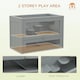 image 3 of PawHut 2 Levels Wooden Hamster Cage Mice Rodents Hutch Small Animals