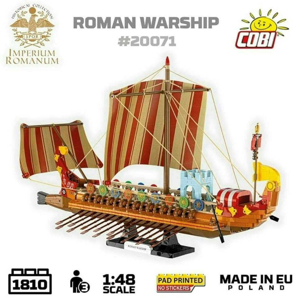 image 1 of Roman warship brick model - COBI 20071 - 1710 bricks