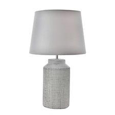 Hestia Textured White Table Lamp White