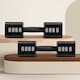 image 5 of Centra A Pair 2.8KG-10KG Adjustable Dumbbells With Metal Weight Block Set Black