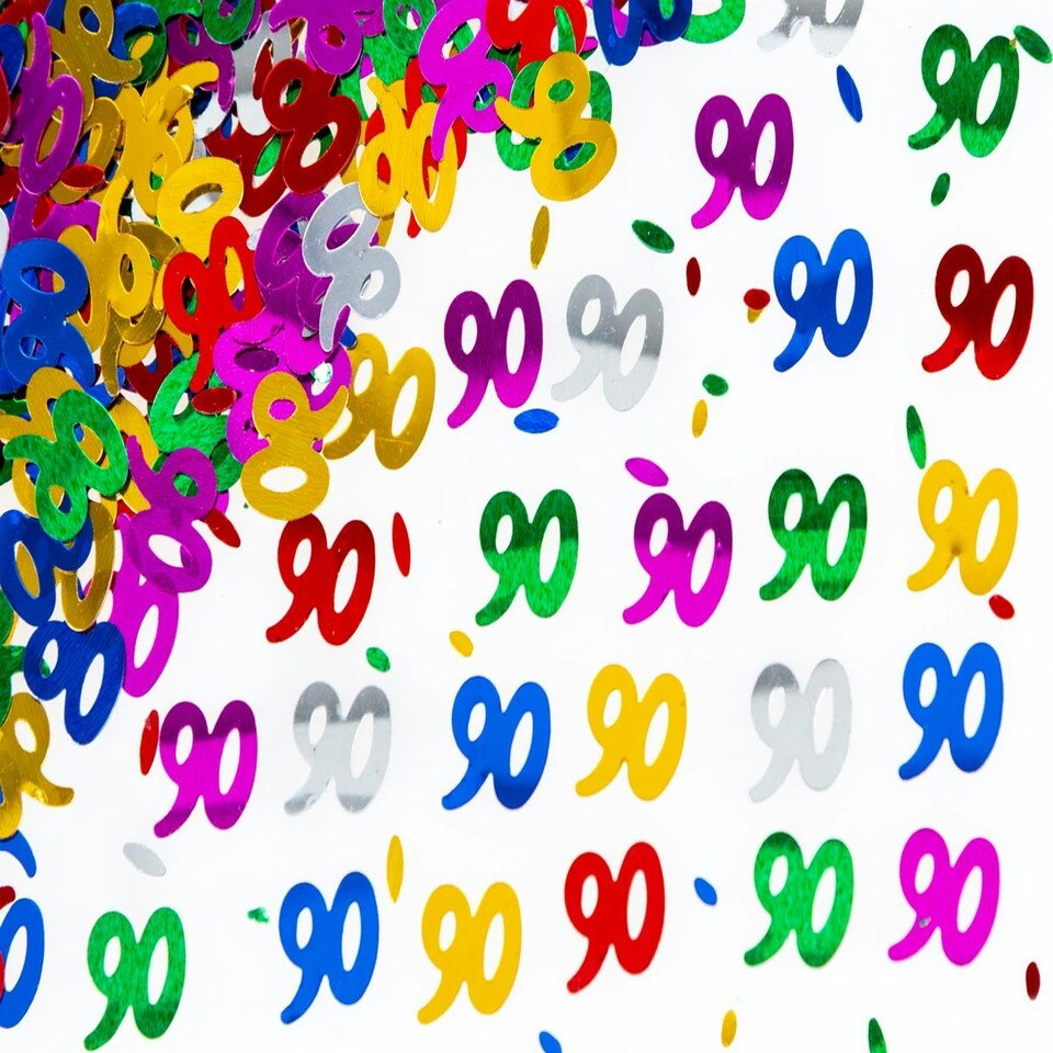 image 1 of 14g Mixed Happy 90th Birthday Confetti