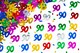image 3 of 14g Mixed Happy 90th Birthday Confetti