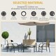 image 5 of Outsunny 4pcs Patio Furniture Set Garden Sofa Glass Top Coffee Table Beige