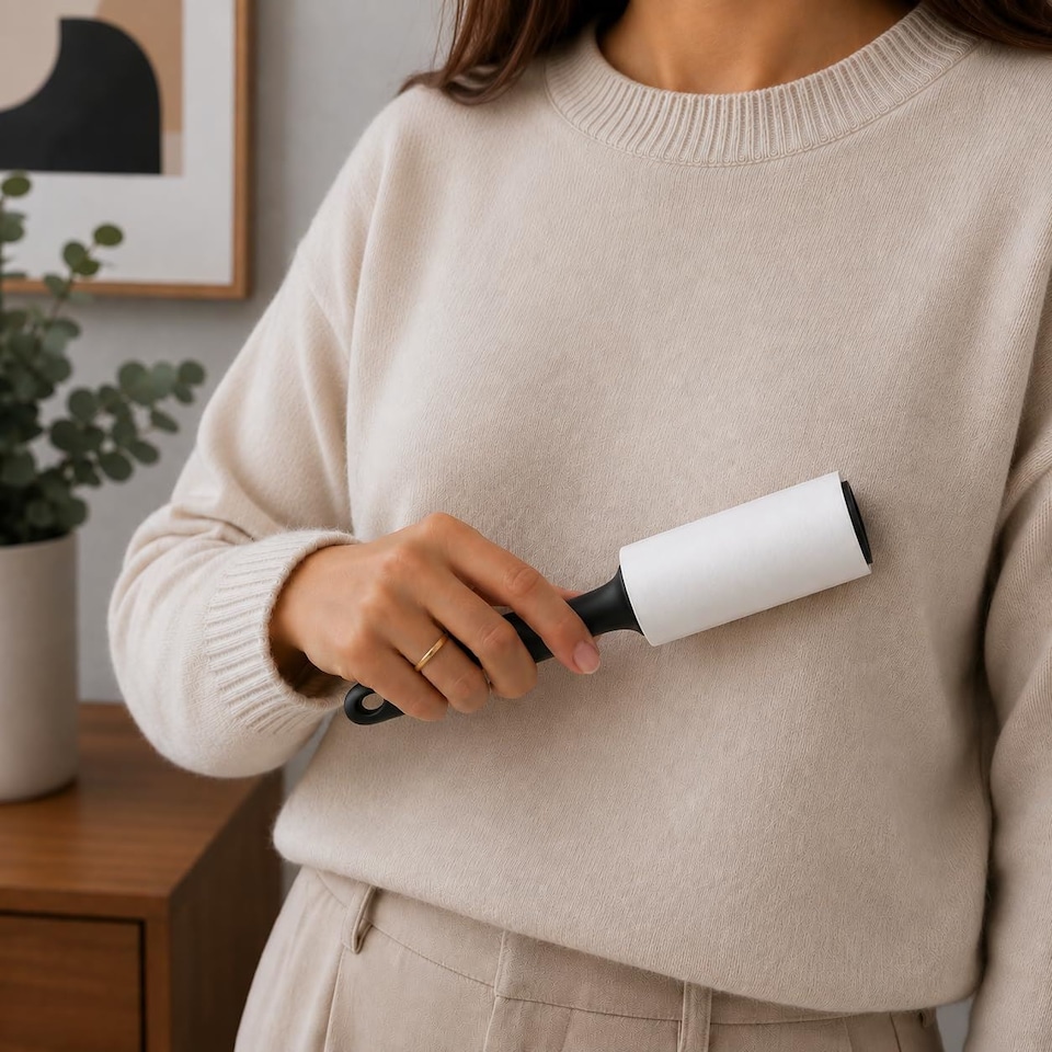 image 1 of Keplin Lint Roller with Sticky Replacement Heads for Pet Hair Fluff and Dust
