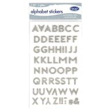 Silver Alphabet Stickers