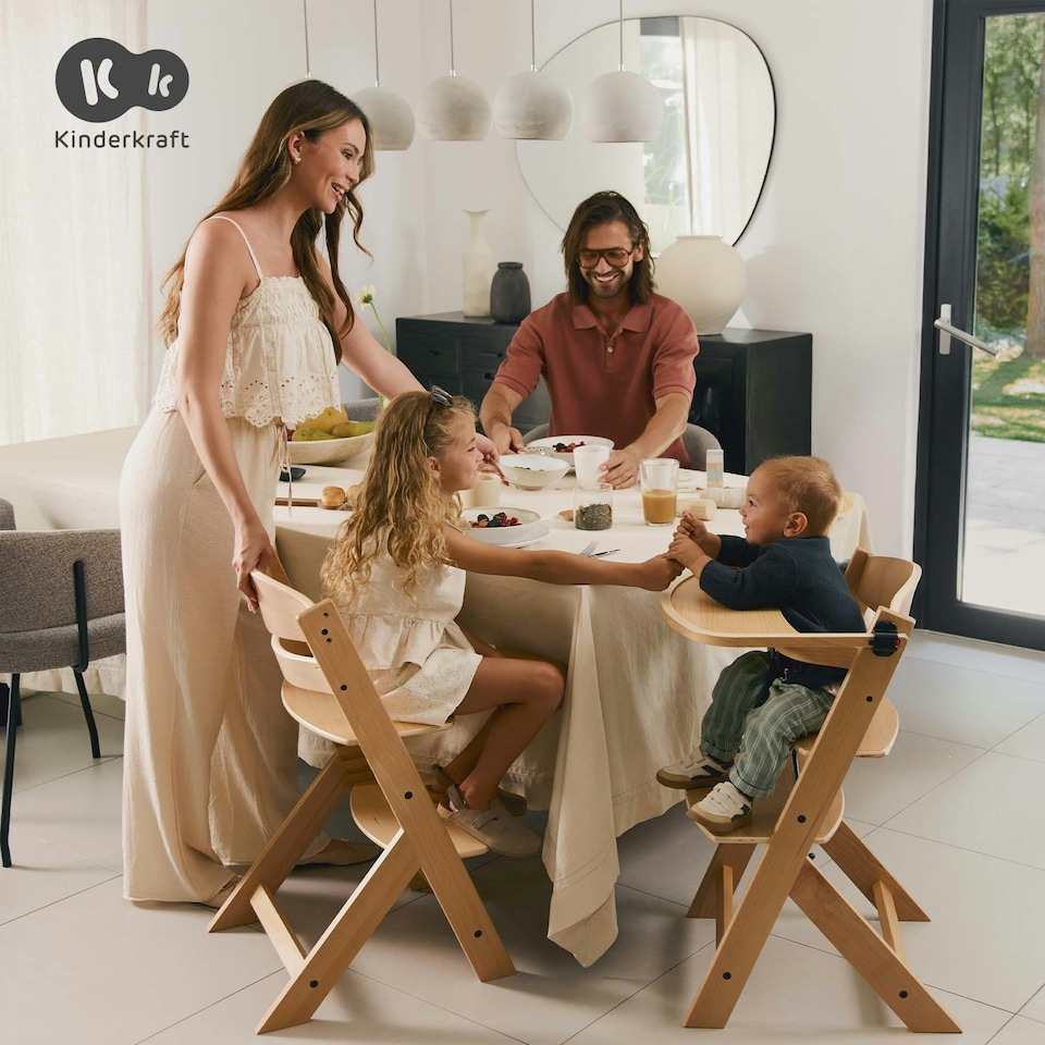image 1 of Kinderkraft Enock High Chair for Baby and Toddler - Full Grey