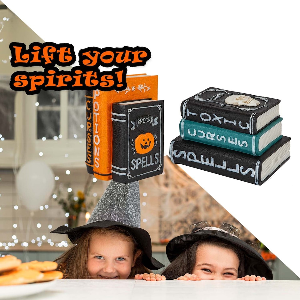 image 1 of PMS Halloween Book Stack 2-Pack - Multicoloured Pumpkin & Skull