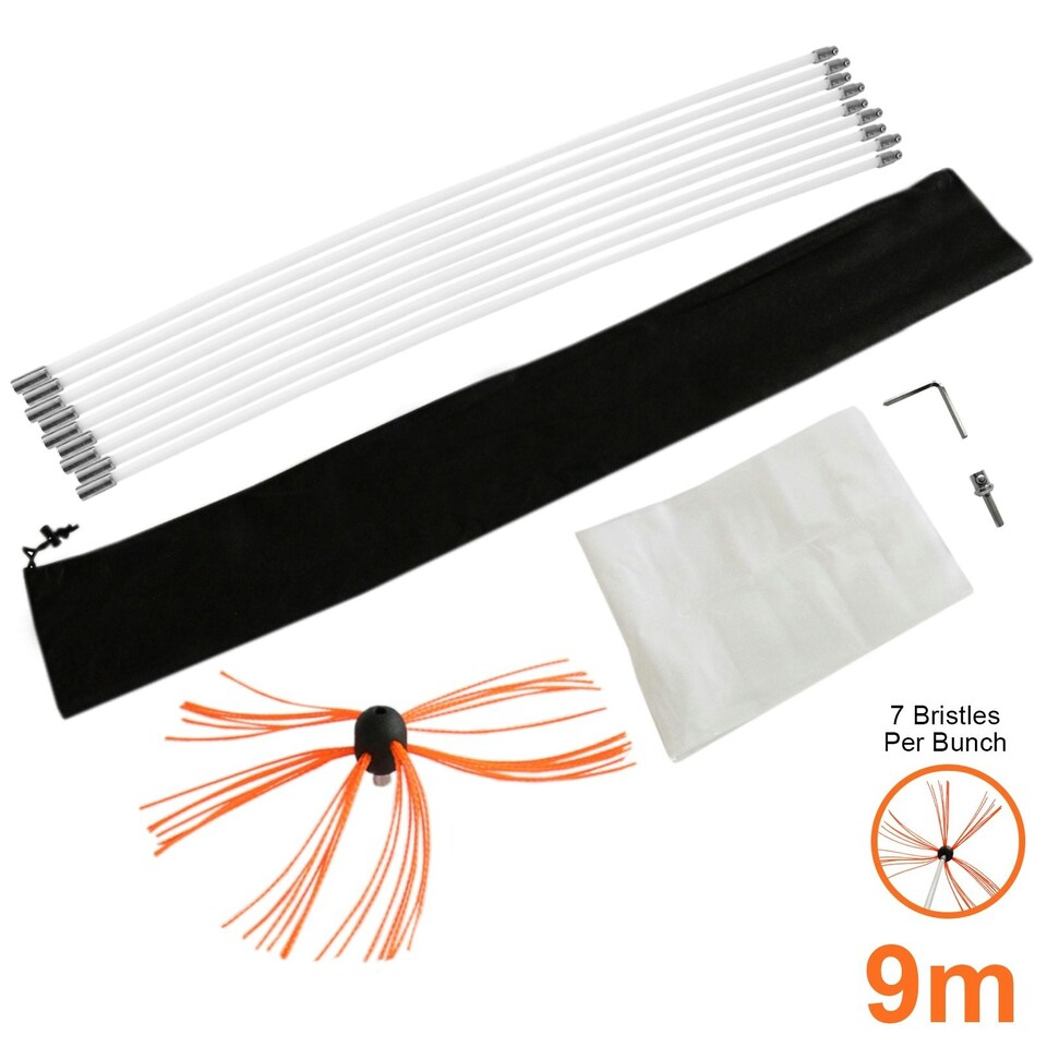 image 1 of MAXBLAST Powered Chimney Sweep 9m Orange