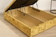image 2 of Foot Open Gold Crush Velvet 5ft Kingsize Ottoman Bed with Mattress and Chesterfield Headboard