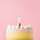image 1 of Rose Gold Ombre Number '1' Celebration Candle