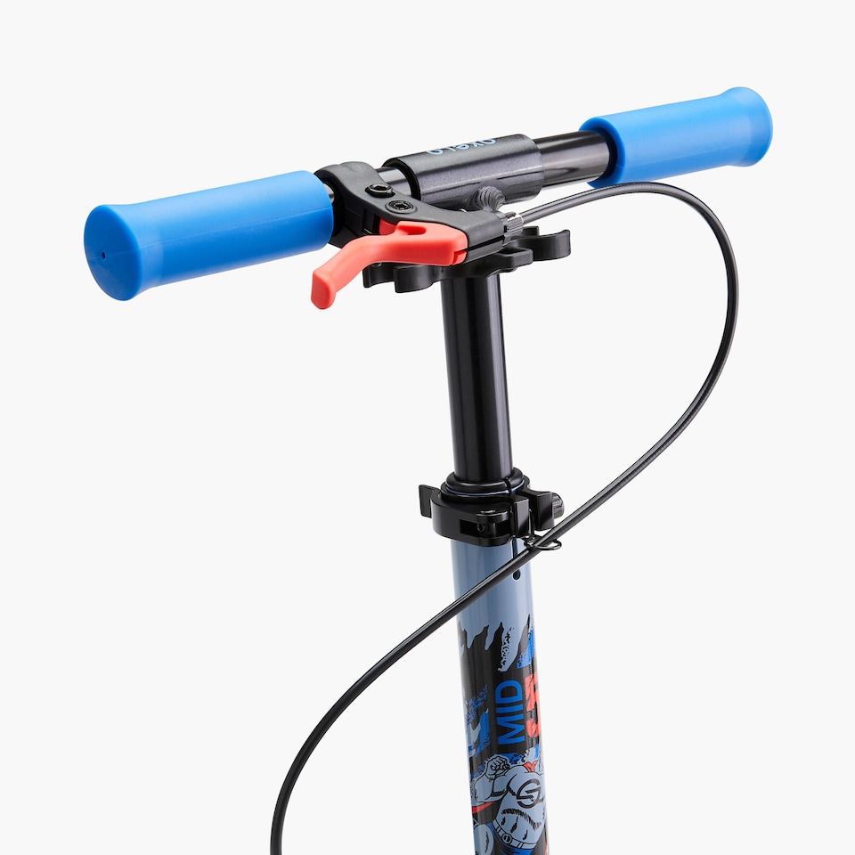 image 1 of Decathlon Kids' Scooter With Handlebar Brake and Suspension Mid 5 - Blue Graphics