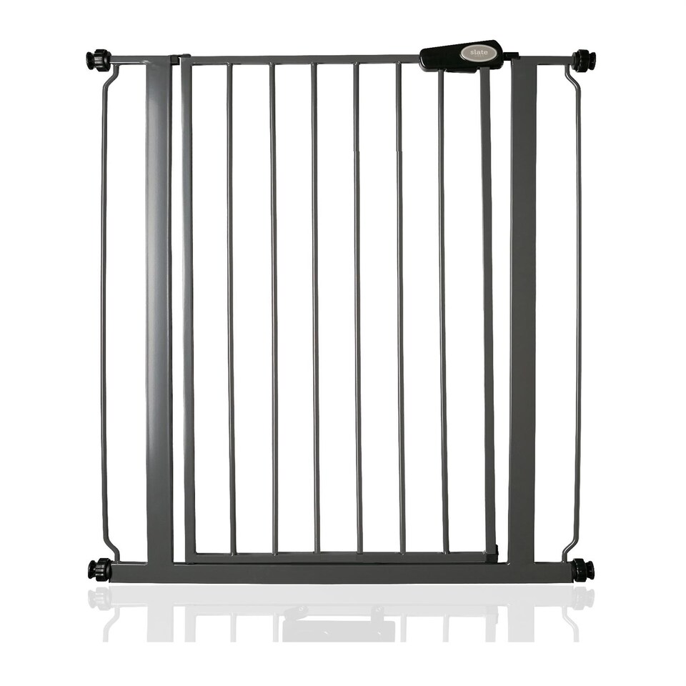 image 1 of Safetots Extra Tall Metal Safety Gate Pressure Fit, 75cm - 82.6cm, Slate Grey, 104cm in Height, Extra Tall Baby Gate | Grey | 1